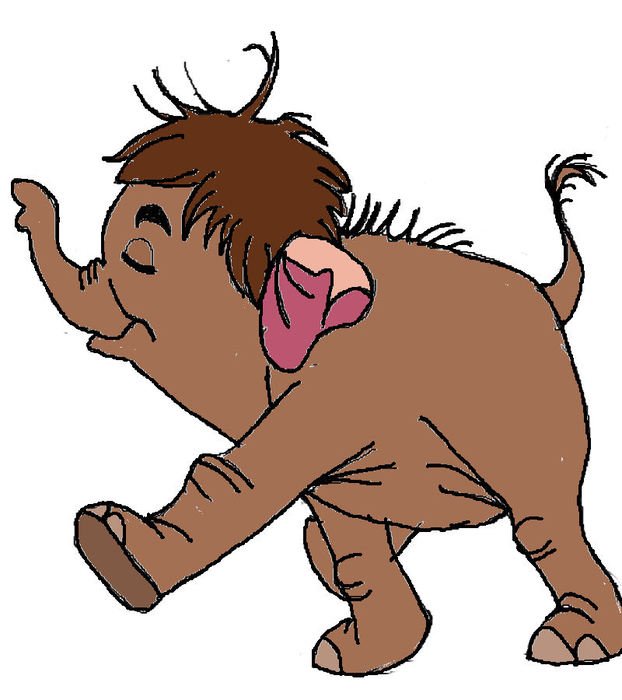 cartoon brown mammoth