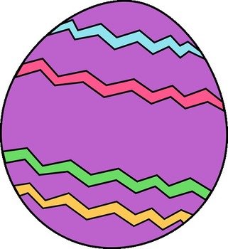 Purple Zig Zag Easter Egg Image With A