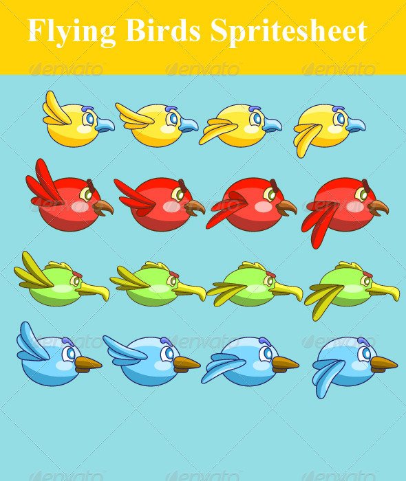 Cute Cartoon Blue Bird Flying Lzk Gallery