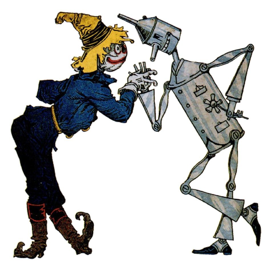 Handshake of Scarecrow and Lumberjack