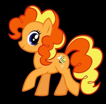 orange horse on a black background
