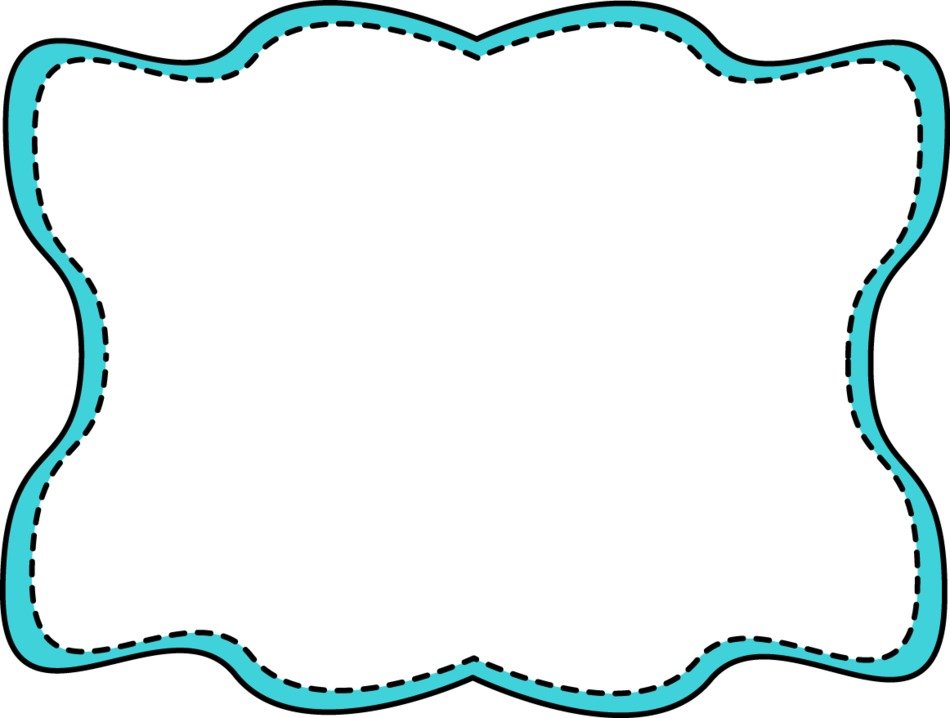 Blue And Black Wavy Stiched Border