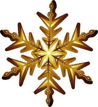 Gold Snowflake At Clkercom Vector Online Royalty N2