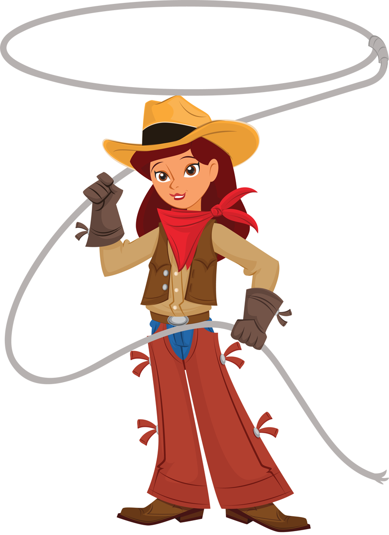 Girl cowboy with laso free image download