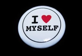 Clipart of i love myself sign