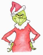 Drawing of The Grinch