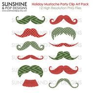 Mustache Printables clipart