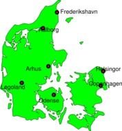 Denmark Outline Map At Clkercom Vector Online