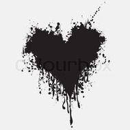 Grunge Heart drawing