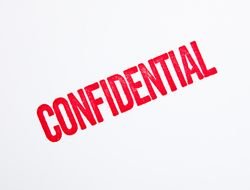 Confidential Word drawing