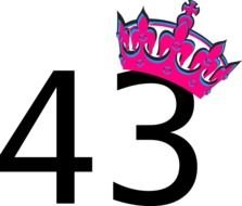 Pink Tilted Tiara And Number 43 At Clkercom Vector Clip