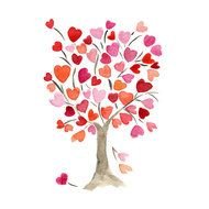 Clipart of The Hearts Tree