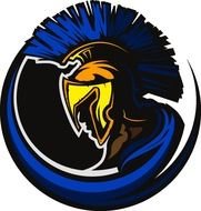 Spartan head logo clipart