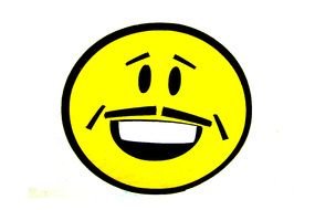 yellow smiley with mustache