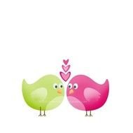 Valentine Love Birds Lime And Pink 2 Tracyanndigitalart N2