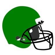 Green Football Helmet drawing