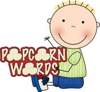 Popcorn Words and boy drawing