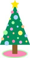 Cartoon Christmas tree clipart
