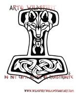 Wolven Thors Hammer Tattoo By 2 Roblfc1892