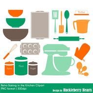Retro Kitchen Baking Digital