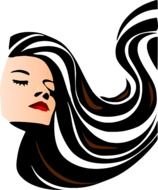 Mulher Menina Morena Beleza Rosto Cabelo Pessoas clipart