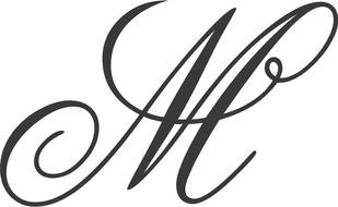 clipart of drawn capital letter M