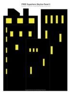 Comic Book City Skyline Superhero Panel 2