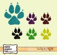 Dog Paw Print Digital Graphics Caf&amp;233 Free Images