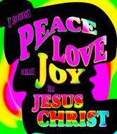 Retro Christian Art I Found Peace Love And Joy In Jesus Christ N2