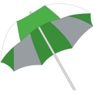Beautiful green and white umbrella clipart