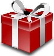 gift in a box as a picture for clipart