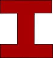 Red Letter I Image Large Capital