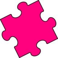Pink Puzzle Piece At Clkercom Vector Online