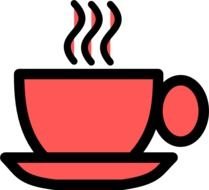 Red Tea Cup At Clkercom Vector Online Royalty clipart