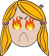 Lady Face Angry V3 At Clkercom Vector Online clipart
