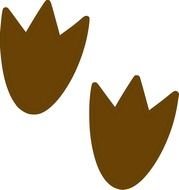 Clipart of Dinosaur Footprints