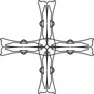 Holy Greek Cross Outline Vector Free Download