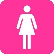 Clipart of the girls only symbol