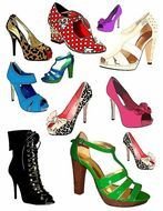 Womens High Heel Shoes Fashion Graphics Digital Download Col