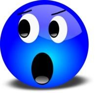 surprised blue smiley