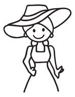 painted girl in a hat