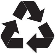 three rounded arrows recycling symbol