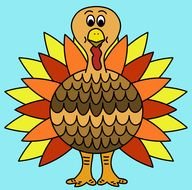 Clipart of turkey bird