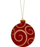 Red Metallic Ornament At Clkercom Vector Online N2