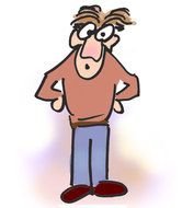 Funny Man 004 Color Background Silly Characters