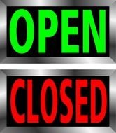 Open And Closed Signs Svg Vector