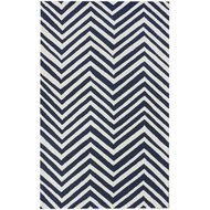 Nuloom Chelsea Navy Blue white Chevron Area Rug &amp; Reviews Wayfair
