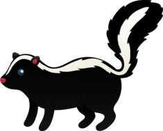 painted black and white skunk