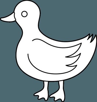 Duck Black And White Animalgals