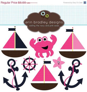 In Preppy Pink And Navy By Erin Bradley Designs Catch My clipart